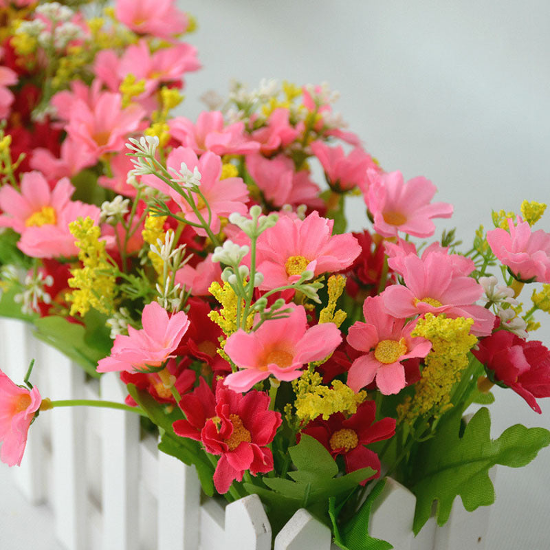 Holiday Entertainment: Porch Decoration Flowers And Green Plants Ornaments