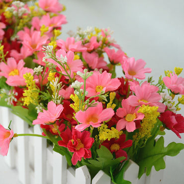 Holiday Entertainment: Porch Decoration Flowers And Green Plants Ornaments
