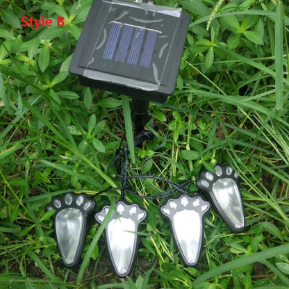 Solar Powered Animal Paw Print Lights LED Solar Lamps Garden Outdoors Lantern LED Path Decorative Lighting Lamp