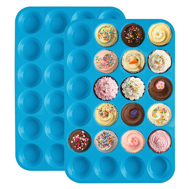24 trous avec moule à gâteau rond en silicone