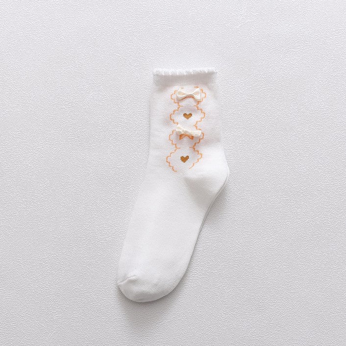 Chaussettes fille nœud