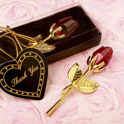 Crystal Golden Rose Flower Valentine's Day Gift