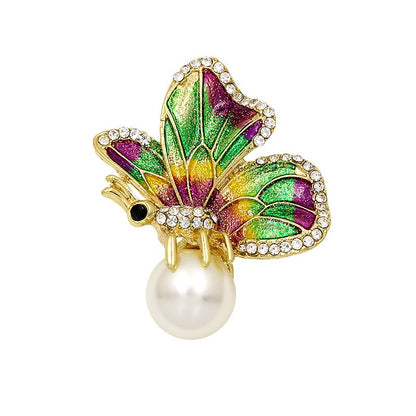 Broche papillon couleur