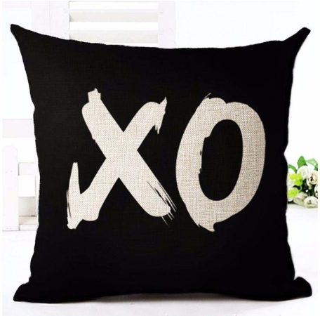 Letter black and white home pillowcase