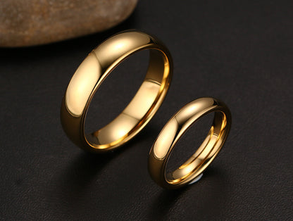 C it all Tungsten Carbide Couple Wedding Ring – Gold Tone