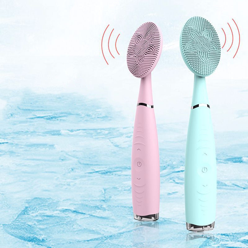 Facial Cleansing Brush Waterproof Silicone Cleansing Tool Portable Electric Handheld Facial Cleaning Brush Mini Pore Cleaner