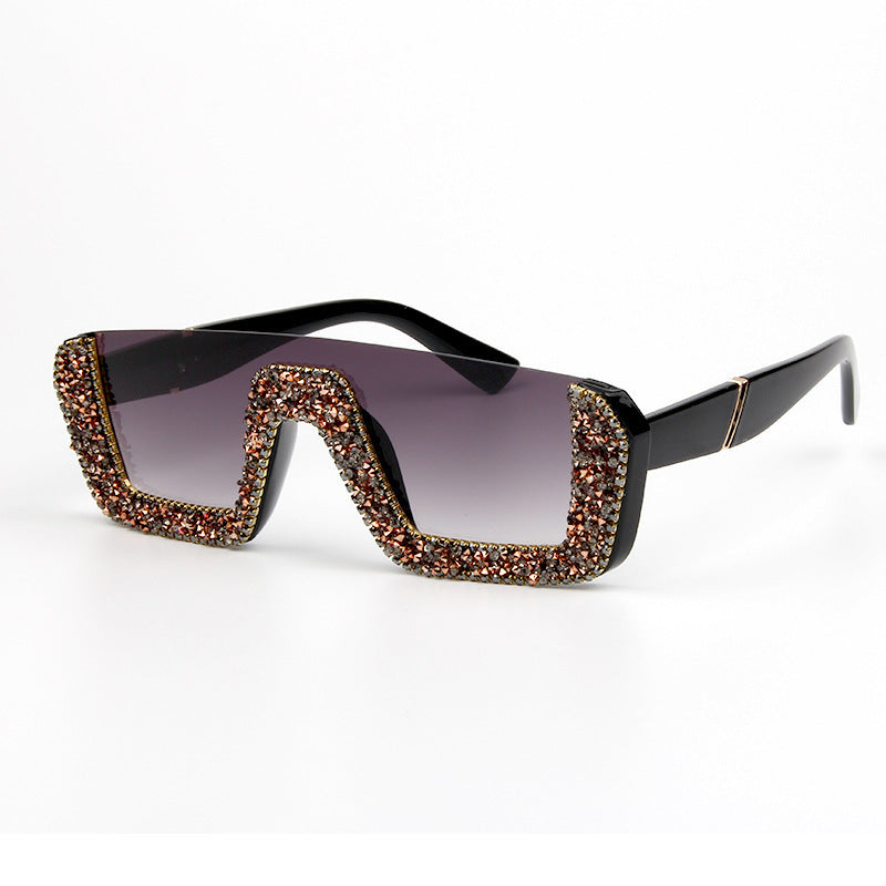 Rhinestone Square Sunglasses