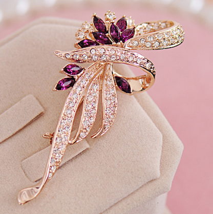 Version coréenne de broche en cristal de bijoux féminins