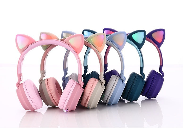 Söta Bluetooth 5.0-hörlurar stereo trådlösa headset