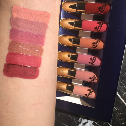 6 st/set Liquid Matte Lipstick Lätt att bära Långvarig läpp