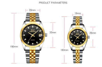 Golden couple watch men