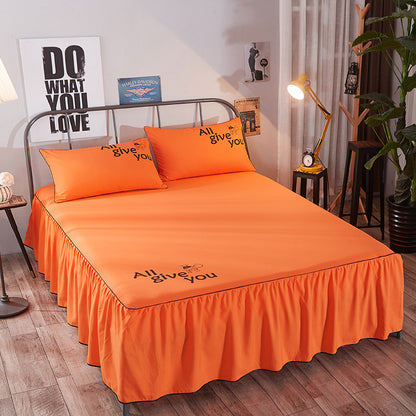 Beauty bed cover brushed bed skirt