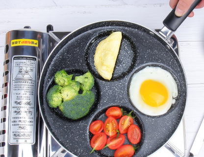 Non-stick pan stekt ägg kruka mini ägg klump ägg klump mögel fyra hål pann