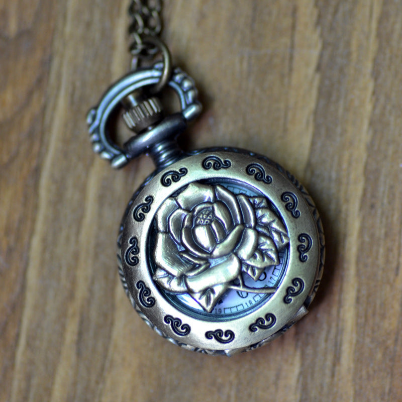 Vintage men and women necklace watch