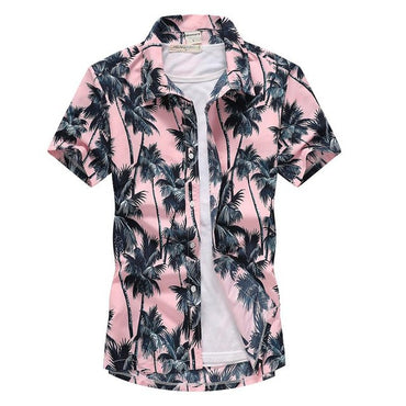 Aloha Shirts Short-sleeved Fashion Chemise Homme Blouse