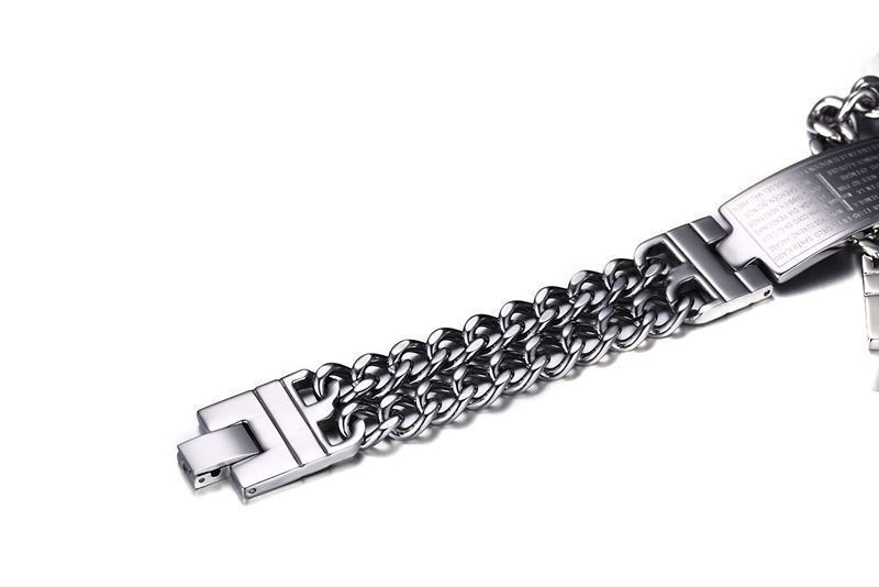 Bracelet homme écriture croisée