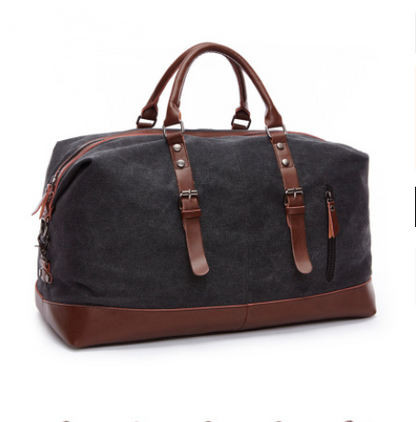 Retro canvas tote bag travel bag male fashion trend large capacity short-distance travel luggage bag shoulder bag male