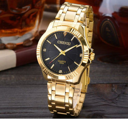 Luxury Brand Man Gold Dress Watches Stainless Steel