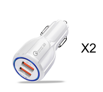 Chargeur de voiture Quick Charge 3.0 pour téléphone portable, double Usb, Qualcomm Qc 3.0, adaptateur de Charge rapide, Mini chargeur de voiture Usb