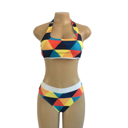 Hög midja Vintage Bikini Set Baddräkt Baddräkt Badkläder för kvinnor 