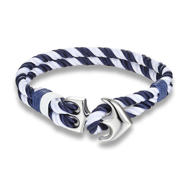 Högkvalitativa ankararmband Herr Charm Nautisk Överlevnadsrep Kedja Paracord Armband Manlig Wrap Metall Sport Krokar 