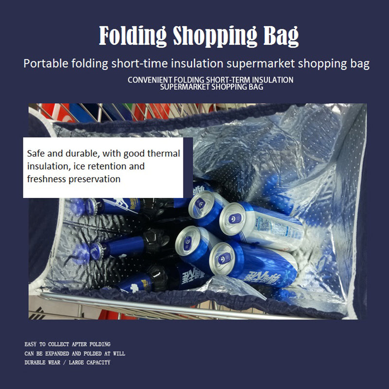 Supermarket trolley insulated shopping bag