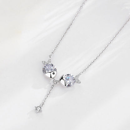 Cute necklace zircon necklace