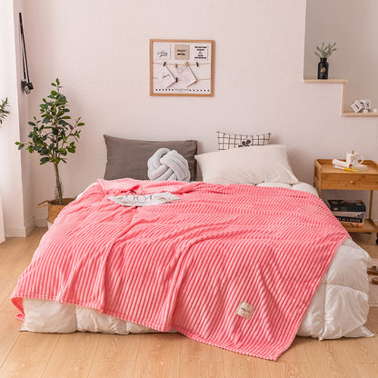 Single layer blanket milk fleece blanket