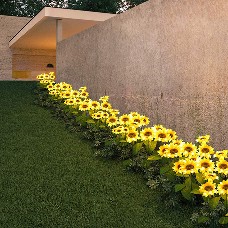 LED Solar Solros Lampor Solar Ljus Dekorativa ljus utomhus trädgård gräsmatta lampa Patio veranda trädgård Trädgård dekoration