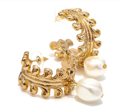 Big Pearl Pendants Earring For Women