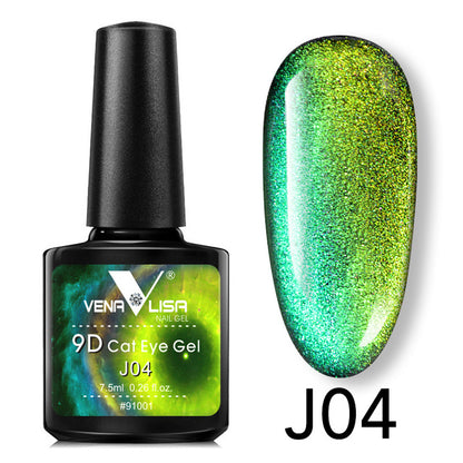 Venalisa 9D Gellack Cat Eye Magic Chameleon Gellack Nagelmanikyr Galaxy Starry Magnetic Multicolor 5ml Nagellack