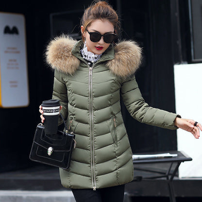 Veste d'hiver femmes mode mince longue coton rembourré veste à capuche parka femme ouate veste d'extérieur manteau d'hiver femmes 