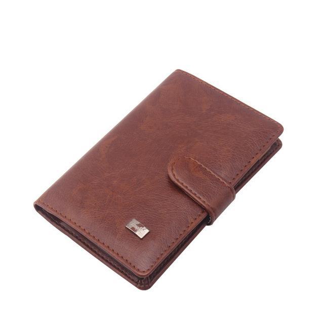 Portefeuille pour hommes en cuir PU avec couverture de passeport