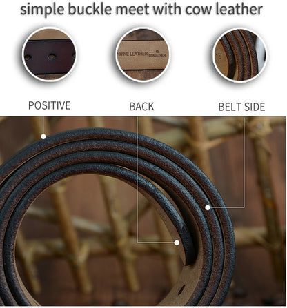 Ceinture homme en cuir à boucle ardillon