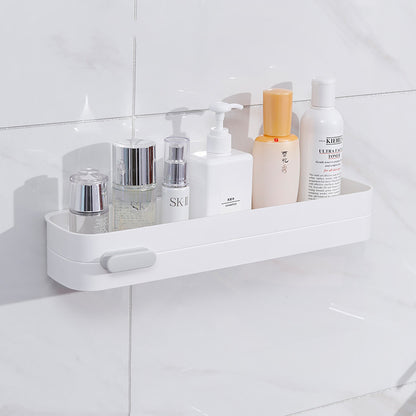 Perforated bathroom shelf