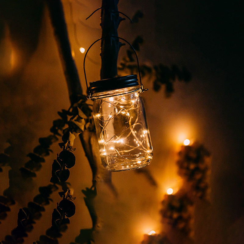 Solar Mason Jar Ljusdekoration Mason Jar Light Outdoor Hanging Light Mason Jar Light String