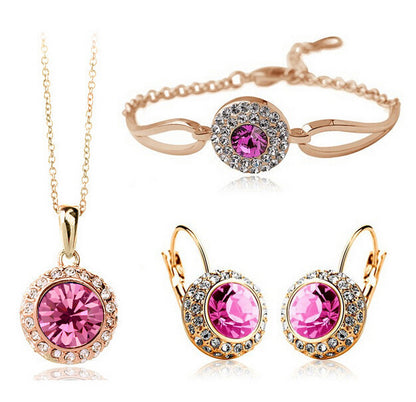 Elegant Jewelry Set - Golden Fruit Green