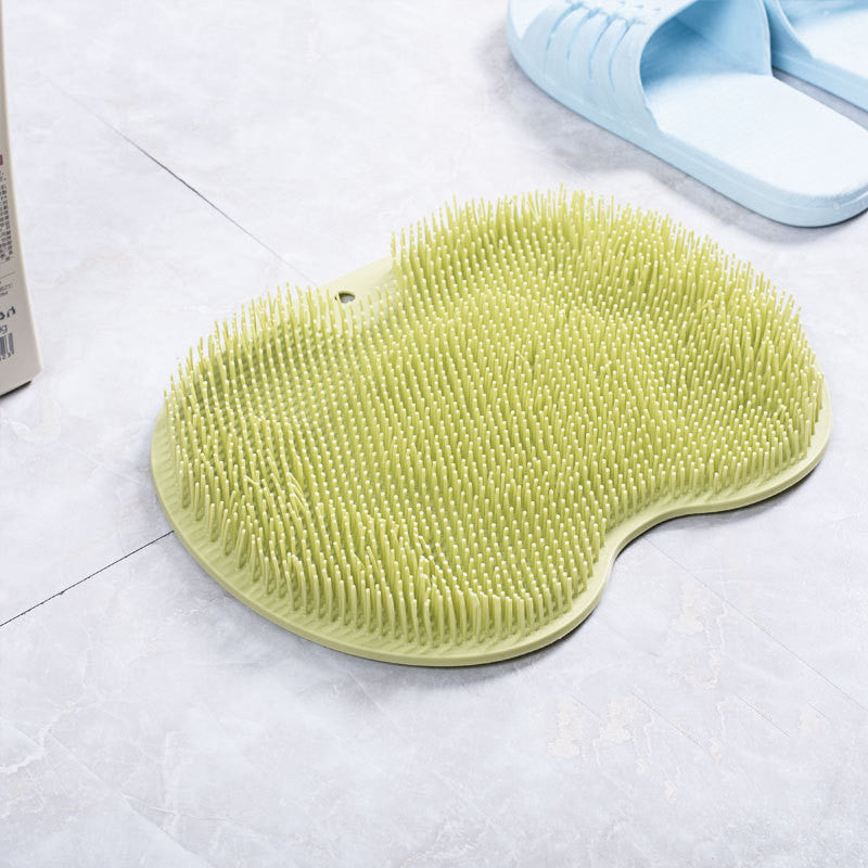 Brosse de bain de Massage, tapis de bain antidérapant, brosse de Massage du dos, ventouse en Silicone, tampon de frottement des pieds, outil de bain de nettoyage du corps