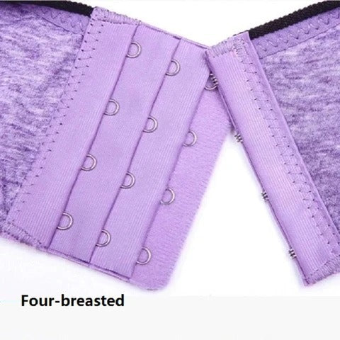 Stor storlek BH Bomull Utan Stålring Sport Bekväm Tunn BH Underkläder Dam