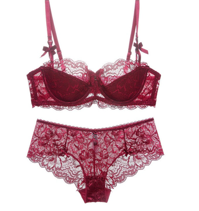 Lace Thin Cotton Underwear Women Set