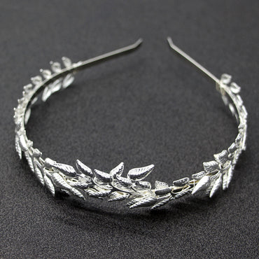 Bridal Golden Leaf Headband Alloy Crown Hair Accessories