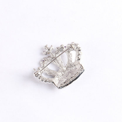 Broche couronne de diamants