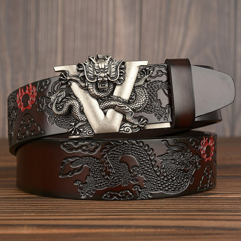 Automatic cowhide belt