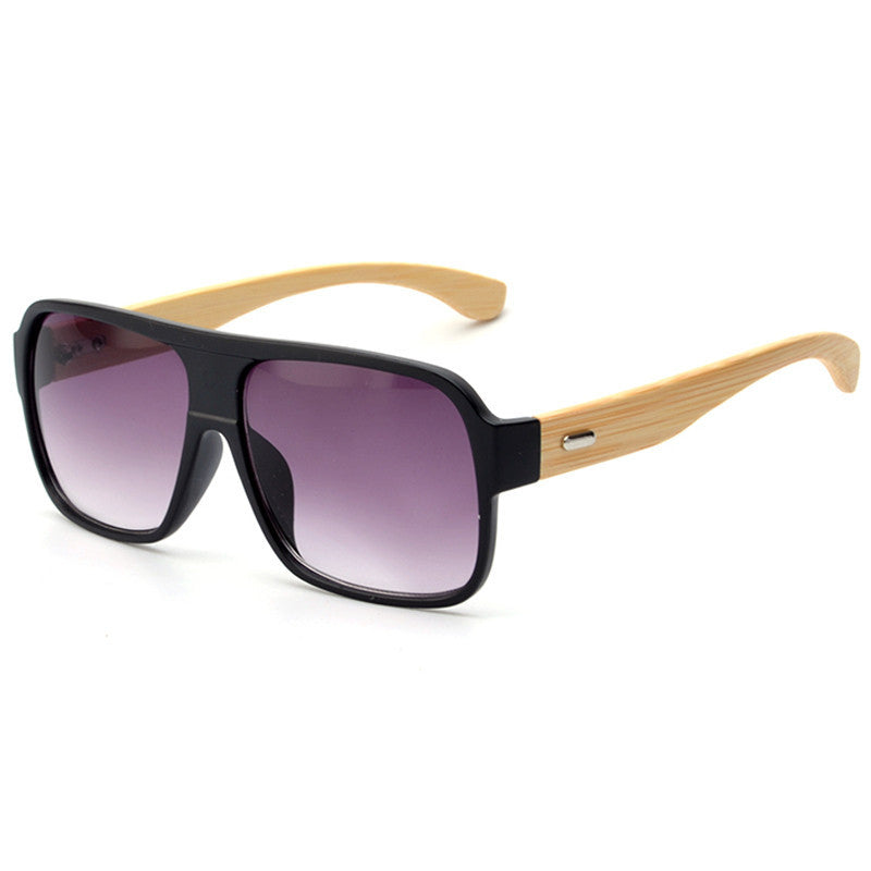 Wooden square sunglasses