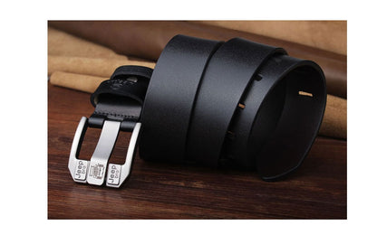 Men's Plus Size Leather Belt Long Cowhide Pin Buckle - Inclusive Confidence