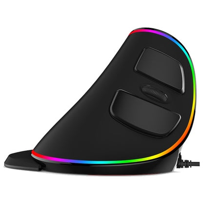 Vertikal ergonomisk Snail RGB anti-mus handkopplad mus