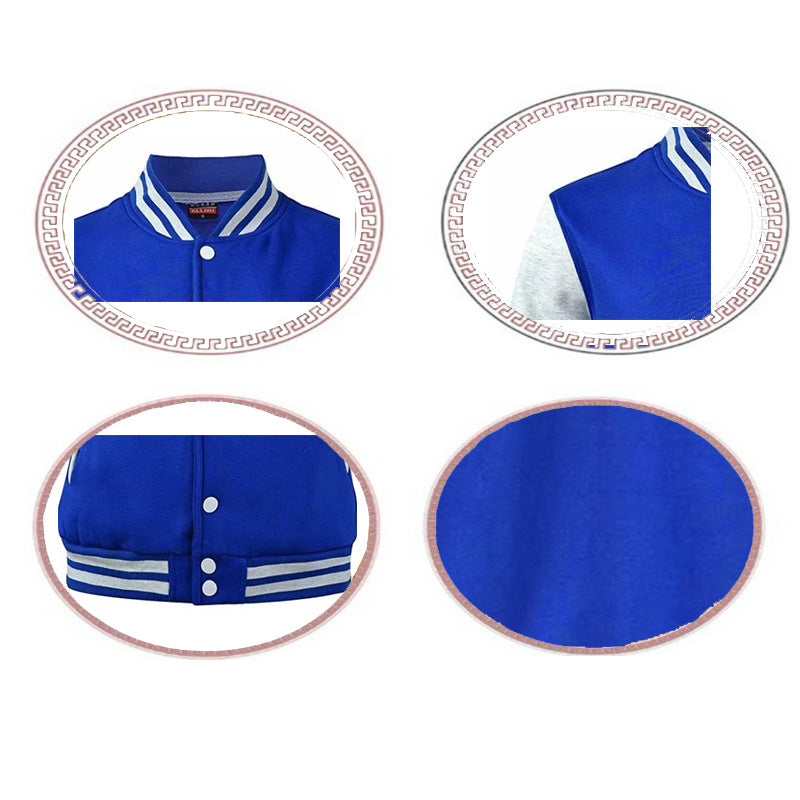 Button padded baseball uniform men and women cardigan sports jacket