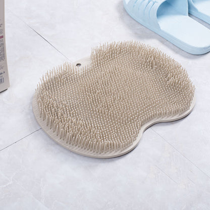 Brosse de bain de Massage, tapis de bain antidérapant, brosse de Massage du dos, ventouse en Silicone, tampon de frottement des pieds, outil de bain de nettoyage du corps