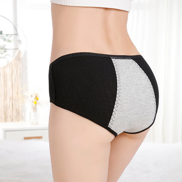 Threaded Cotton Mid-Waist Panties