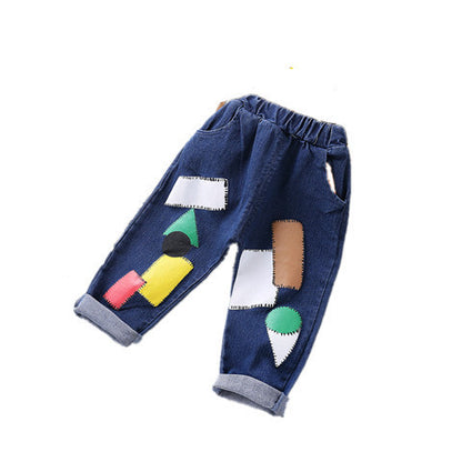 Boys' sports casual jeans spring